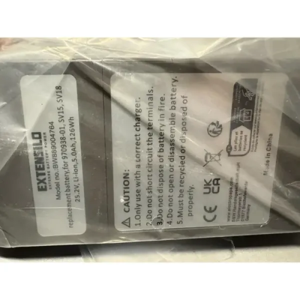 Аккумулятор для пылесоса Extensilo for Dyson 970938-01, SV15, SV18 Replacement Battery (BW889004764) Li-ion 25,2V 5000mAh 126Wh